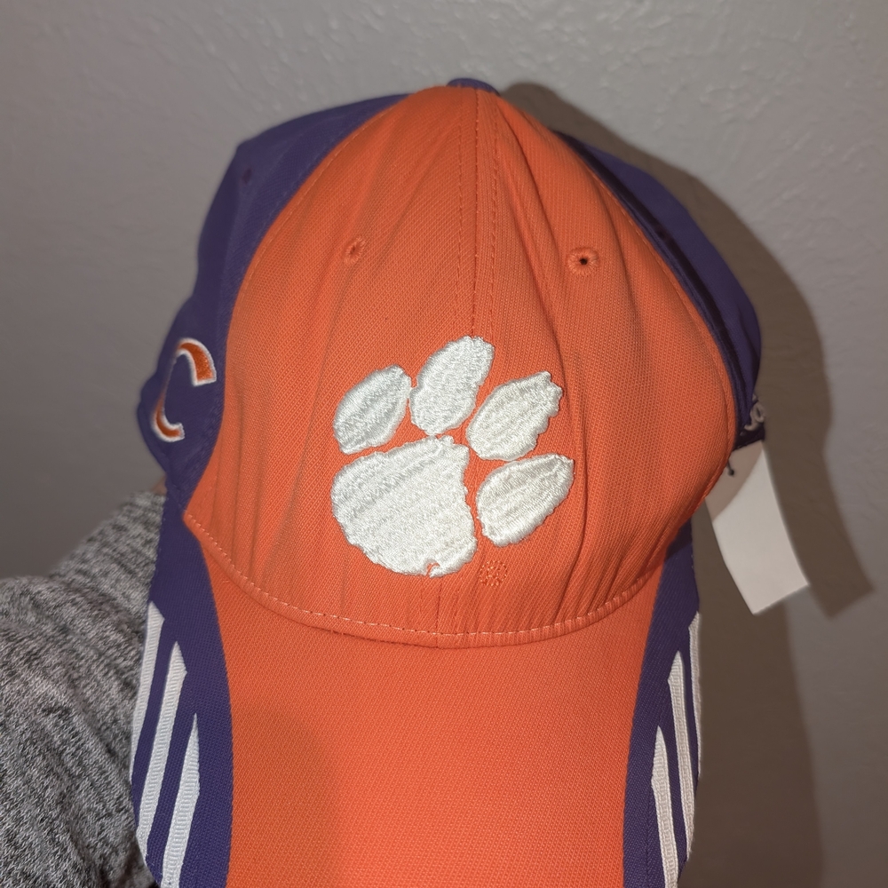 Orange and Purple Cap with Paw Print